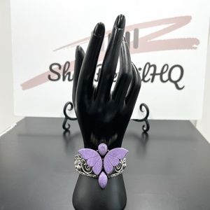 Two Beautiful Butterfly Gemstone / Quartz Bracelets